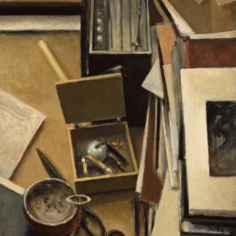 33-nature morte au cendrier rouge 2- 33x24