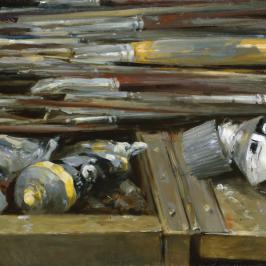 Pinceaux et tubes 1 -  41 x 33 cm