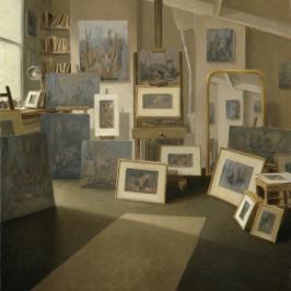 Visite à l'atelier 4 - 73 x 54 cm