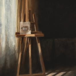 Le chevalet de Manoel - 41 x 24 cm